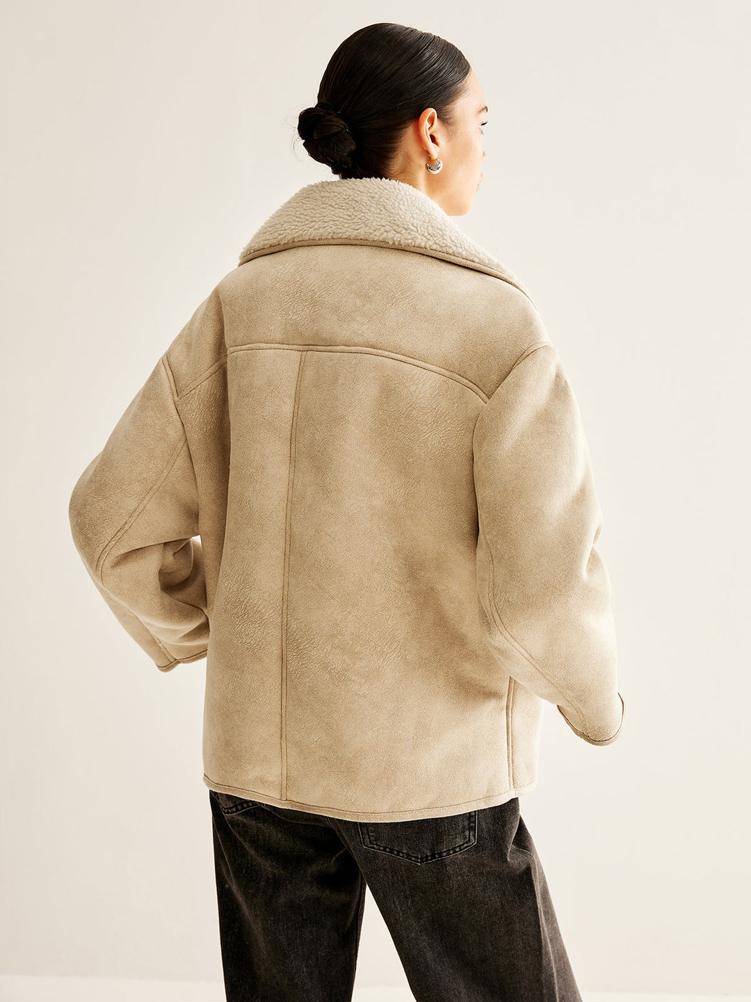 Fondamentale Faux Shearling Jacket | Oversized Fit | Winter Warmth
