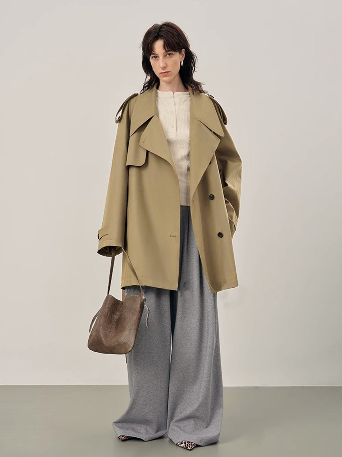 Trench Coat Oversized Double Breasted | Coupe Relaxée | Ceinturé