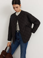 Load image into Gallery viewer, Quilted Padded Jacket with Scarf | Effortless Winter Warmth
