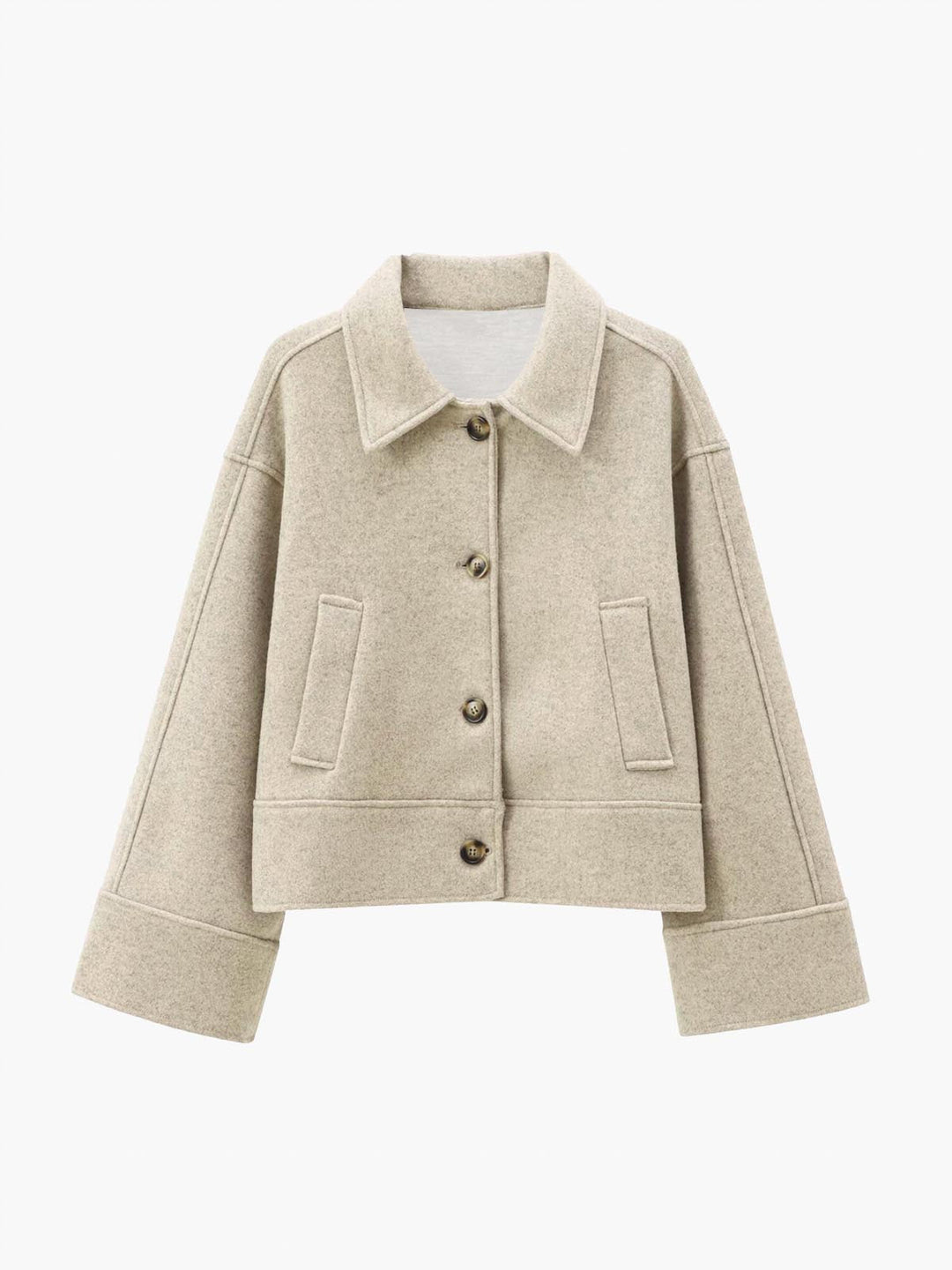 Fondamentale Short Wool-Blend Jacket | Structured Fit