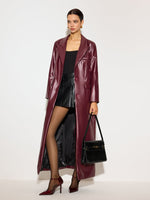 Load image into Gallery viewer, Minuit Long Vinyl Coat | Single-Breasted | Gloss Finish
