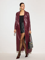 Load image into Gallery viewer, Minuit Long Vinyl Coat | Single-Breasted | Gloss Finish

