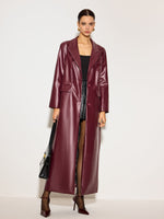 Load image into Gallery viewer, Minuit Long Vinyl Coat | Single-Breasted | Gloss Finish
