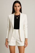 Load image into Gallery viewer, Blazer and High Waist Shorts Set | Summer Tailoring
