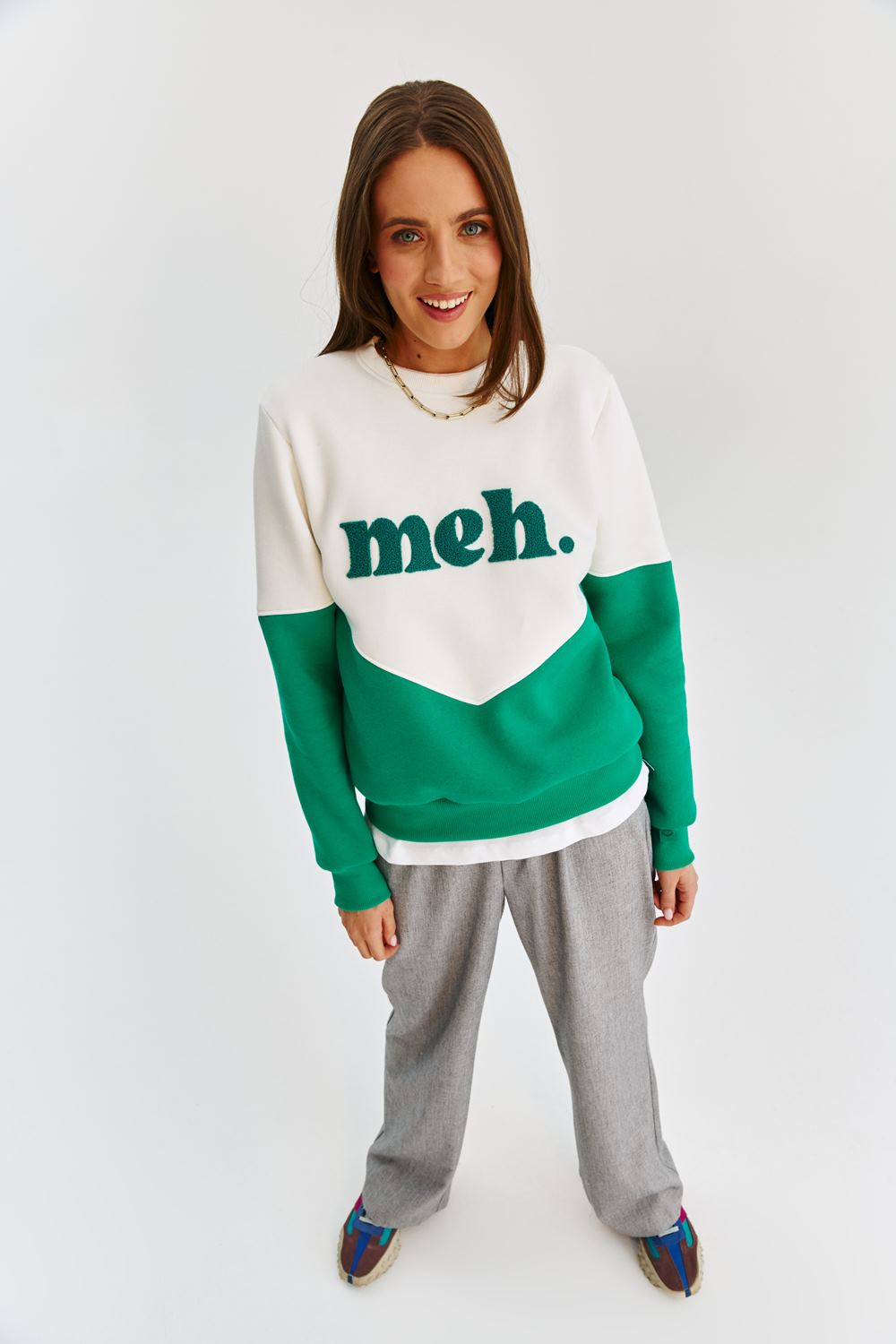 Fondamentale Graphic Sweatshirt | Contrast Panel | Relaxed Fit