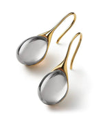 Load image into Gallery viewer, Clarté Teardrop Crystal Earrings | Gold Cat’s Eye Design
