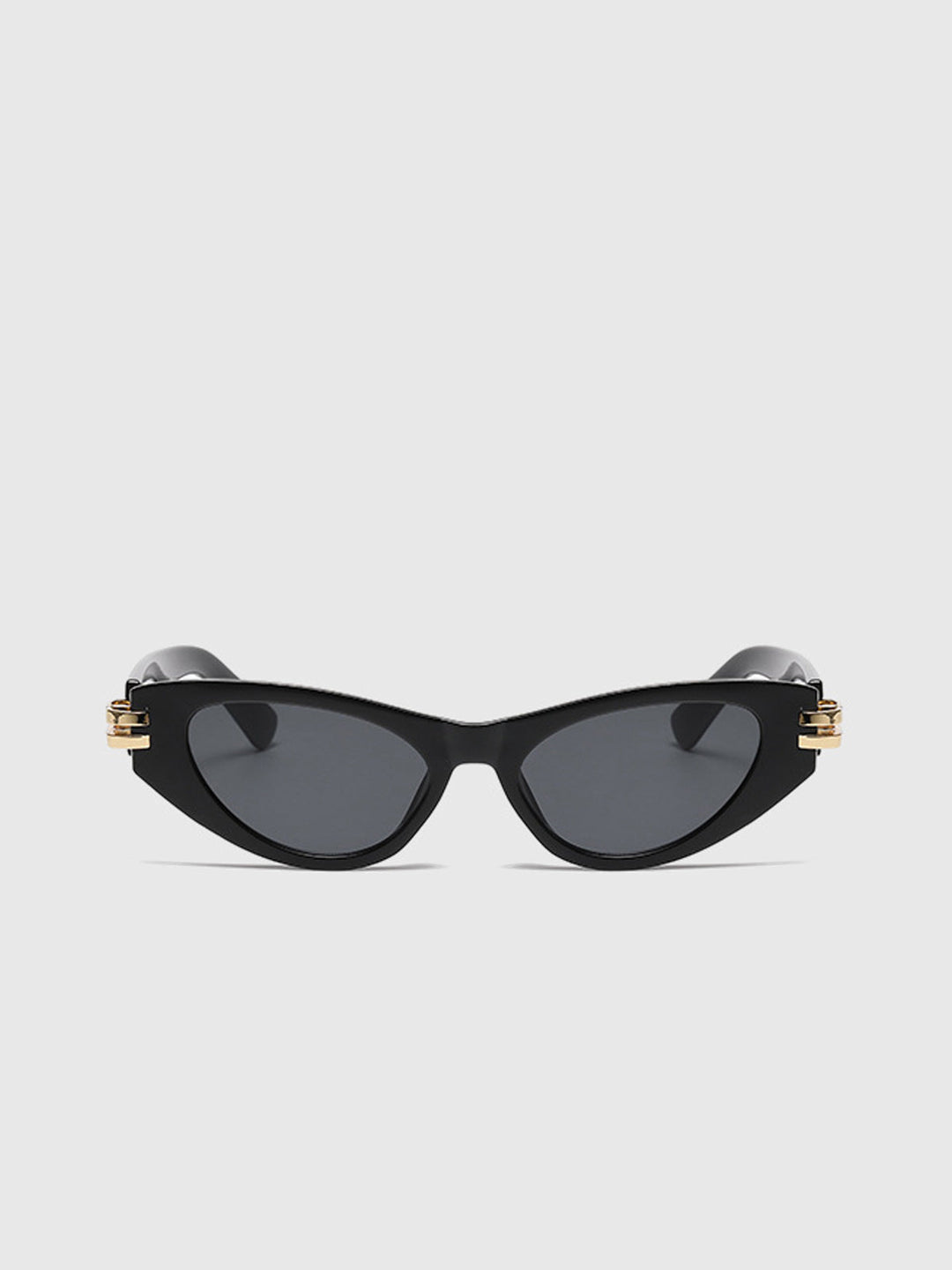 Lunettes de soleil œil de chat | Monture noire | Détails dorés | Protection UV