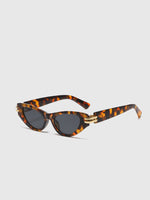 Load image into Gallery viewer, Cat-Eye Sunglasses | Black Frame | Gold Detail | UV Protection
