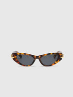 Load image into Gallery viewer, Cat-Eye Sunglasses | Black Frame | Gold Detail | UV Protection
