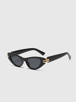 Load image into Gallery viewer, Cat-Eye Sunglasses | Black Frame | Gold Detail | UV Protection
