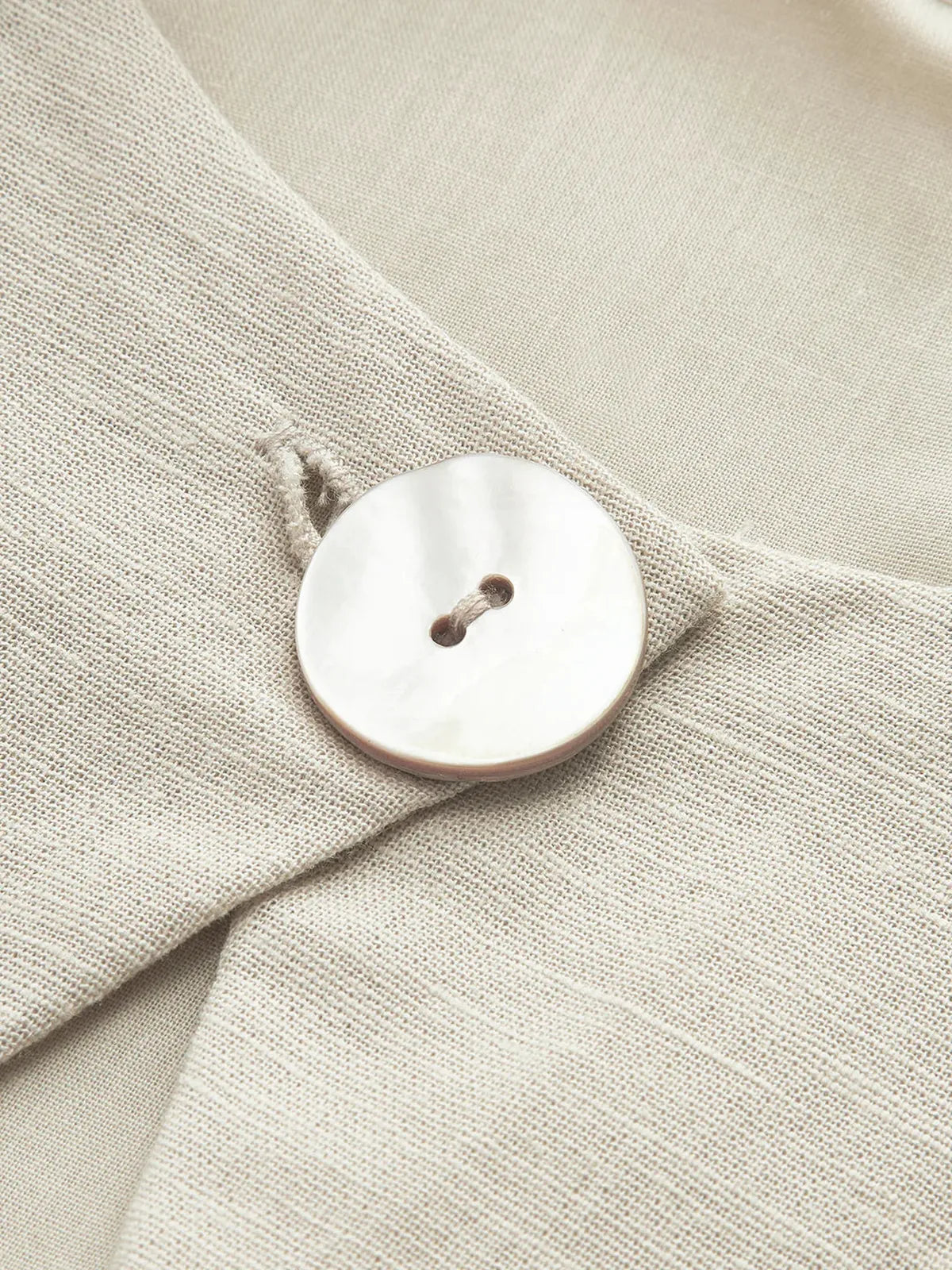 Robe Midi Sans Manches | Découpe en Clé et Jupe Plissée