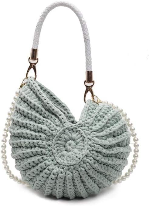 Métier Crochet Shell Bag | Handcrafted Pearl Detail