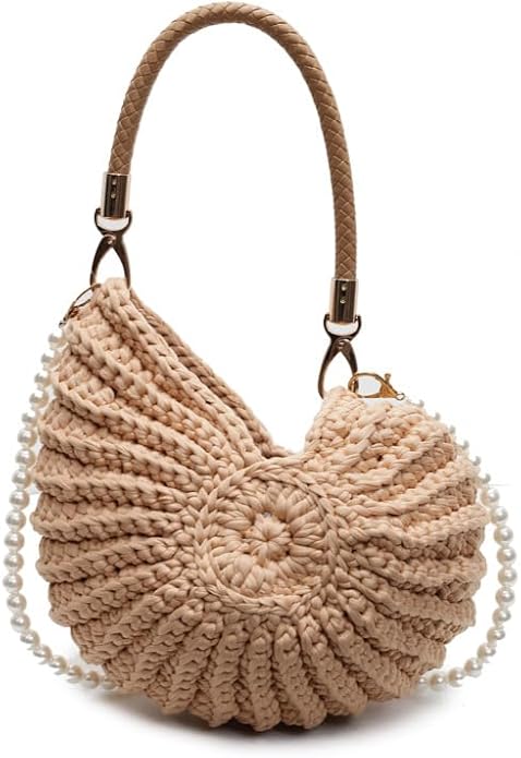 Métier Crochet Shell Bag | Handcrafted Pearl Detail