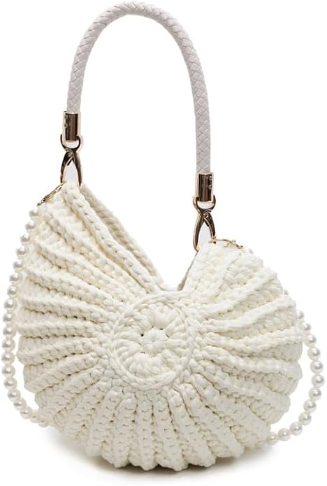 Métier Crochet Shell Bag | Handcrafted Pearl Detail
