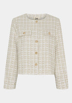 Load image into Gallery viewer, Tweed Short Jacket | Gold Button Detail | Refined Texture
