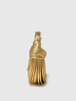 Load image into Gallery viewer, Lueur Sculpted Metallic Handbag | Gold Curved Silhouette
