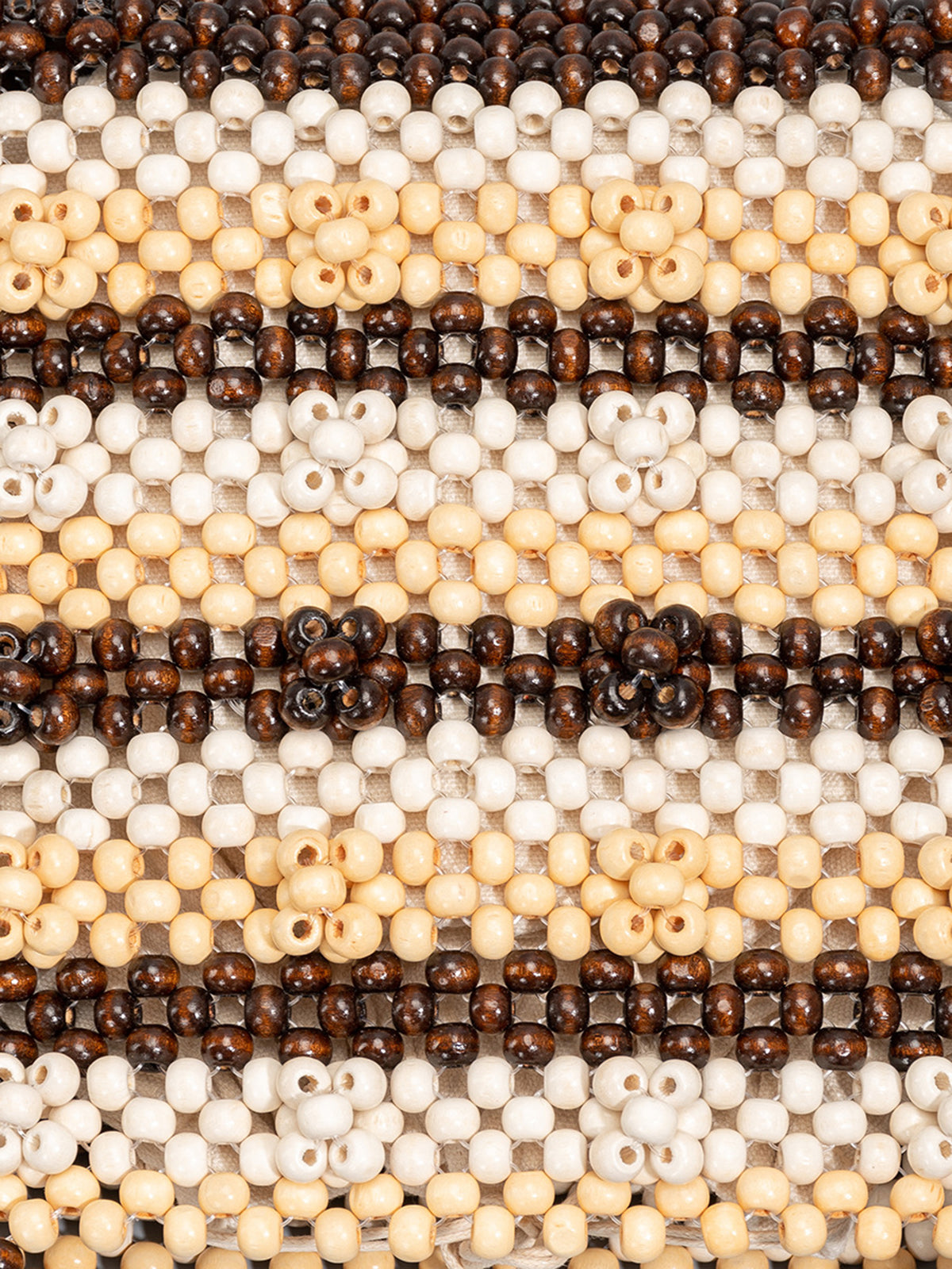 Sac Tote en Perles Rayées Artisanal | Manche Structuré