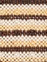 Load image into Gallery viewer, Handcrafted Striped Bead Tote Bag | Structured Handle
