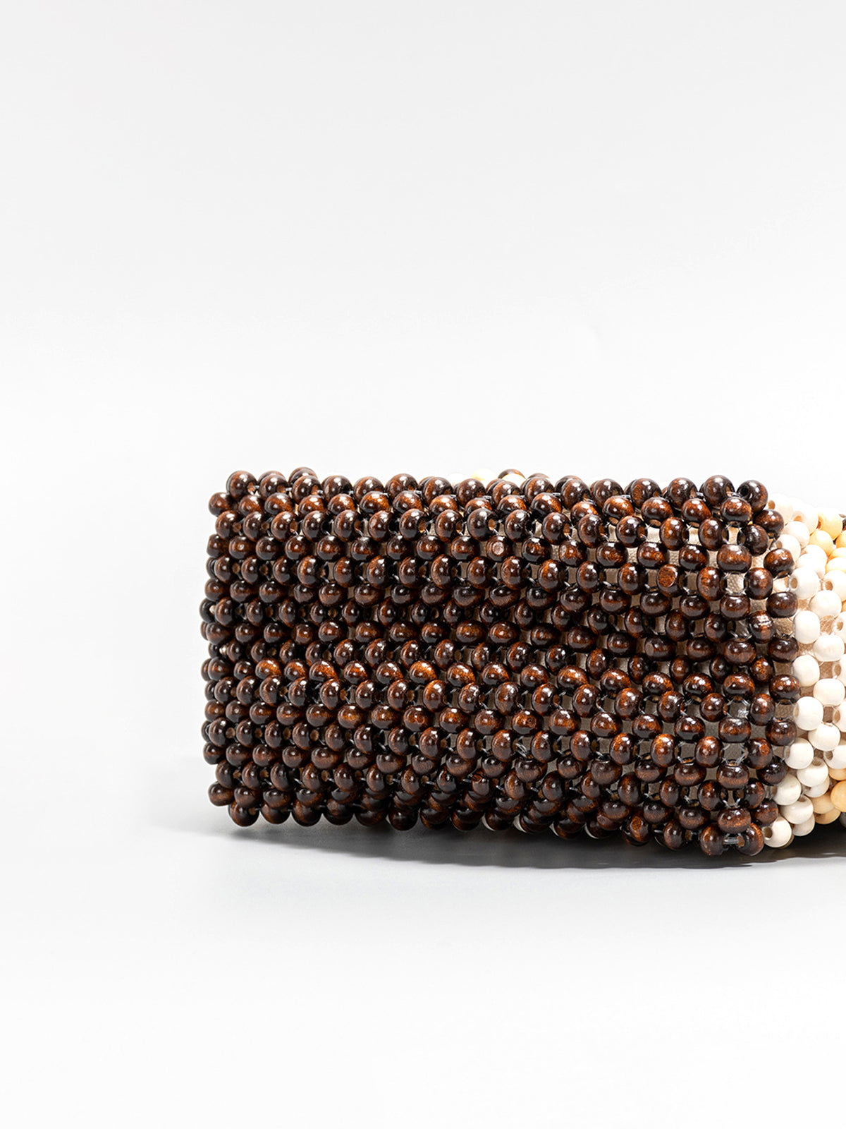 Sac Tote en Perles Rayées Artisanal | Manche Structuré