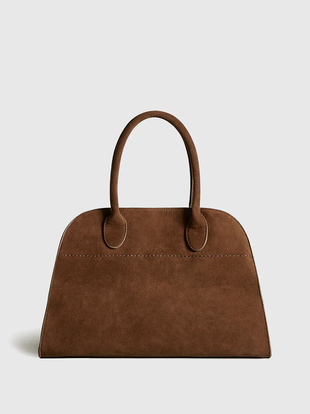 Métier Faux Suede Top-Handle Bag | Structured Minimalist Tote
