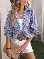 Load image into Gallery viewer, Striped Button-Up Shirt | Relaxed Fit | Cotton Blend
