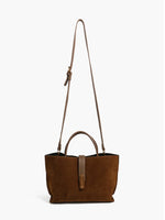 Load image into Gallery viewer, Métier Faux Suede Tote Bag | Structured Top-Handle Design
