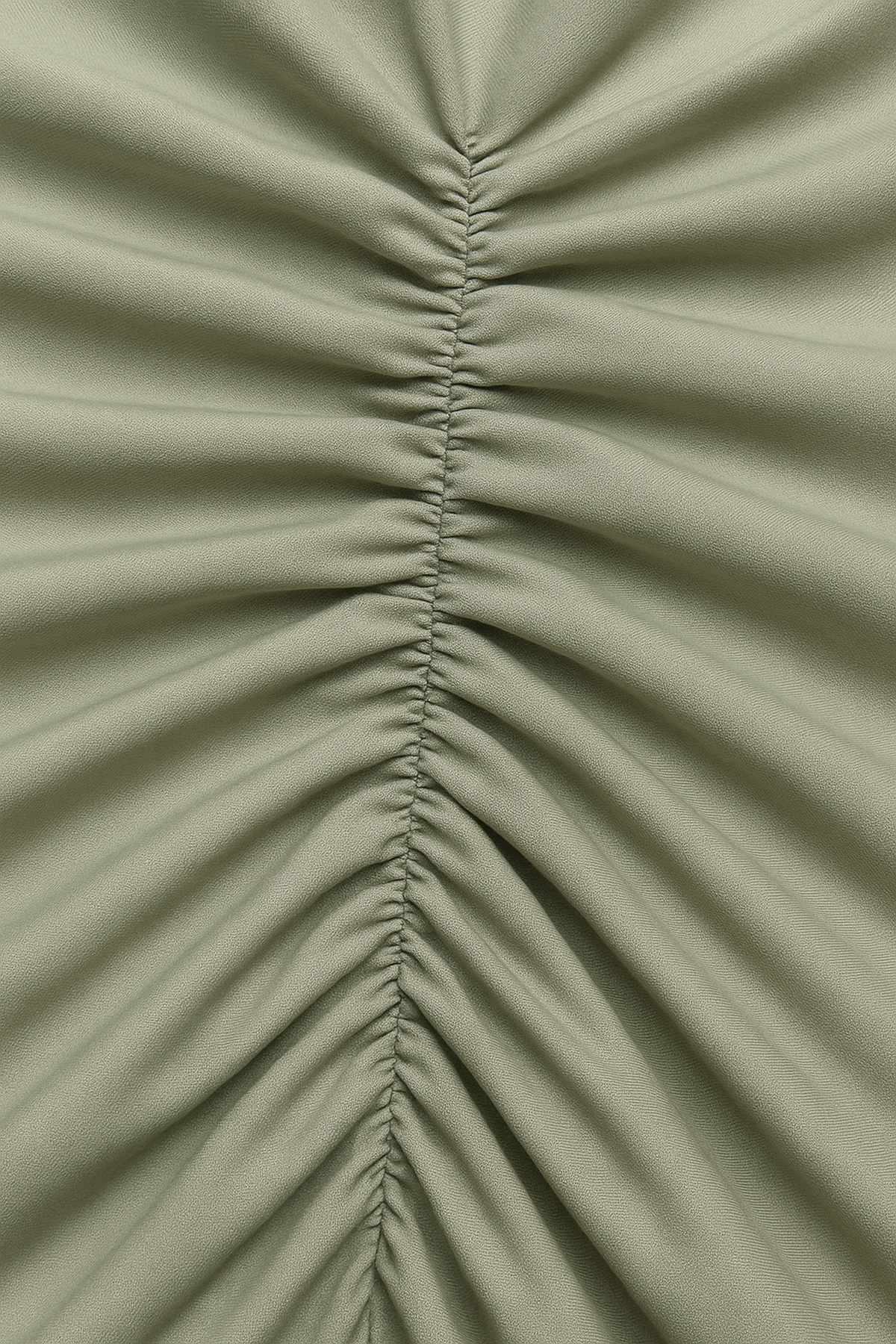 Robe Maxi à Manches Longues | Taille Ruche | Ajustée | Longueur Sol