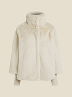 Load image into Gallery viewer, Faux Fur High Collar Coat | Soft Texture | Winter Warmth
