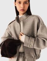 Load image into Gallery viewer, Wool Blend Short Jacket | Structured Urban Style
