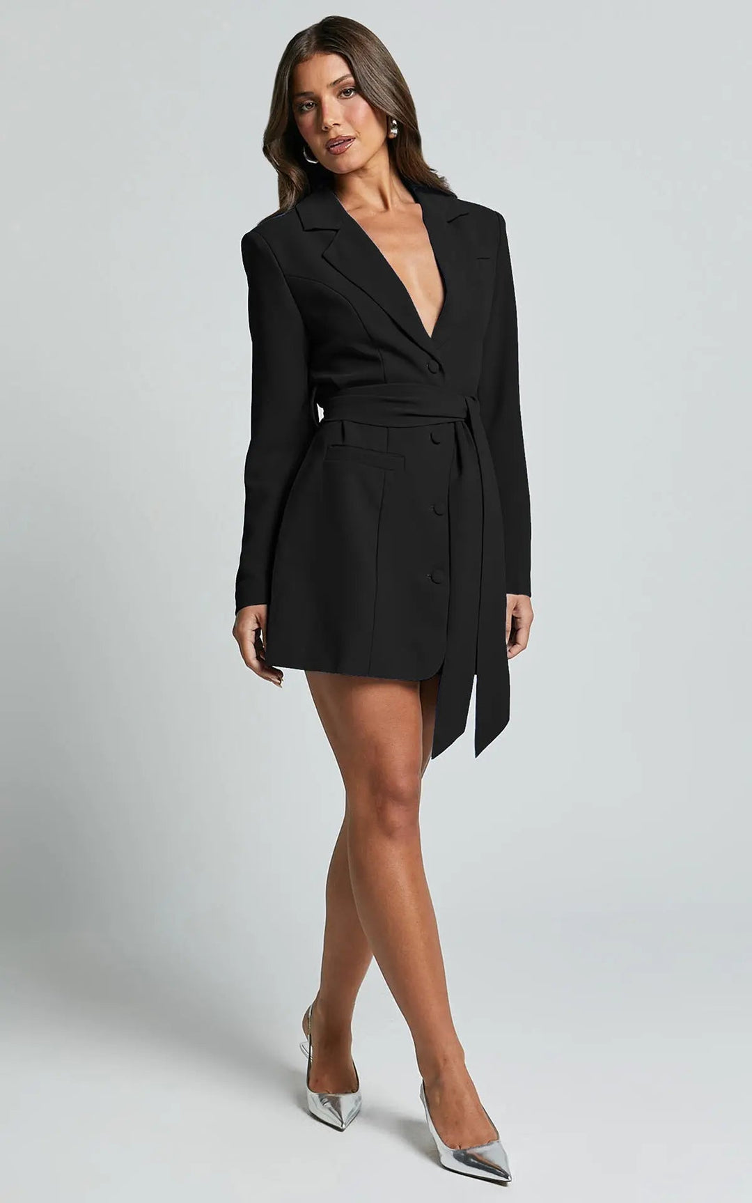 Minuit Blazer Dress | Belted Wrap Silhouette | Eveningwear