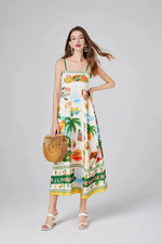 Load image into Gallery viewer, Évasion Paradise Print Cami Maxi Dress | Relaxed Fit | Summer
