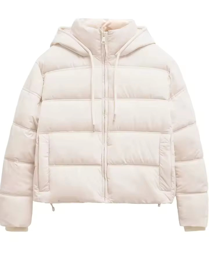 Veste Courte Matelassée | Design avec Capuche | Légère pour l'Hiver