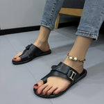 Load image into Gallery viewer, Leather Sandals | Toe Loop | Buckle Detail
