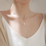 Load image into Gallery viewer, Fondamentale Cat Curve Pendant Necklace | Sterling Silver Finish
