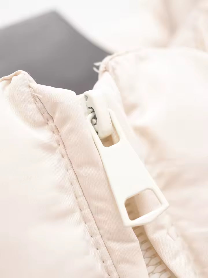 Veste Courte Matelassée | Design avec Capuche | Légère pour l'Hiver