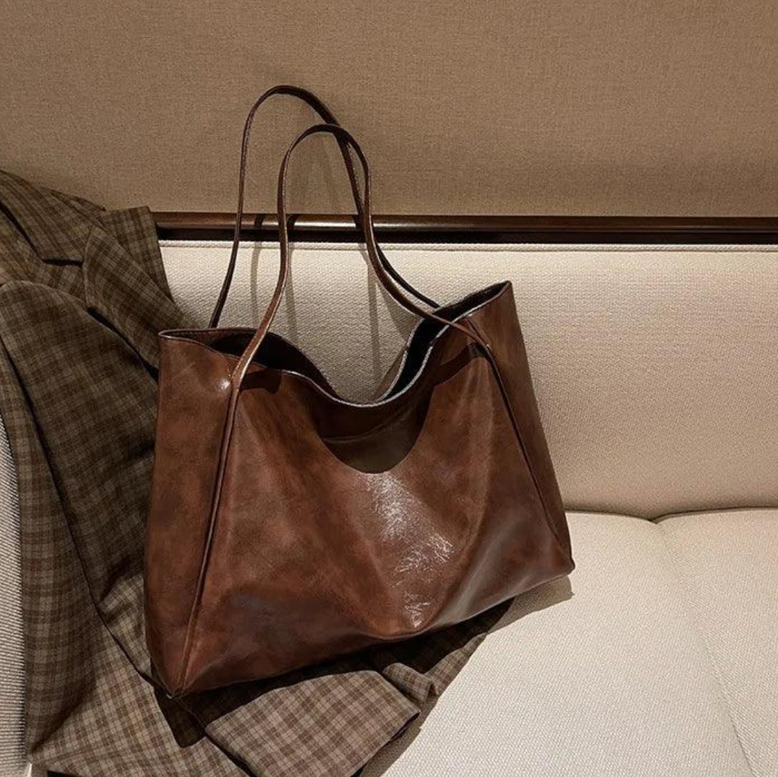 Sac Tote Évasion Large | Cuir PU Souple