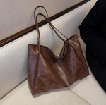 Load image into Gallery viewer, Évasion Large Shoulder Tote Bag | Soft PU Leather
