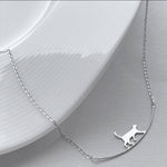 Load image into Gallery viewer, Fondamentale Cat Curve Pendant Necklace | Sterling Silver Finish
