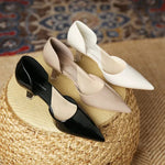 Load image into Gallery viewer, Pointed Toe Patent Heels | Slip-On Pumps
