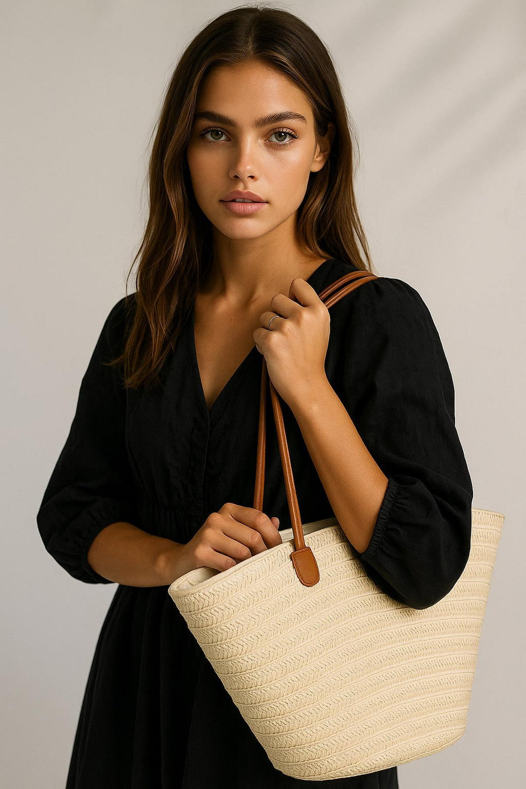 Straw Shopper Bag | Handwoven Summer Tote