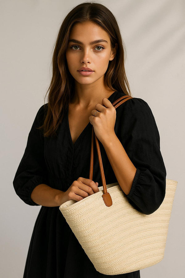 Straw Shopper Bag | Handwoven Summer Tote