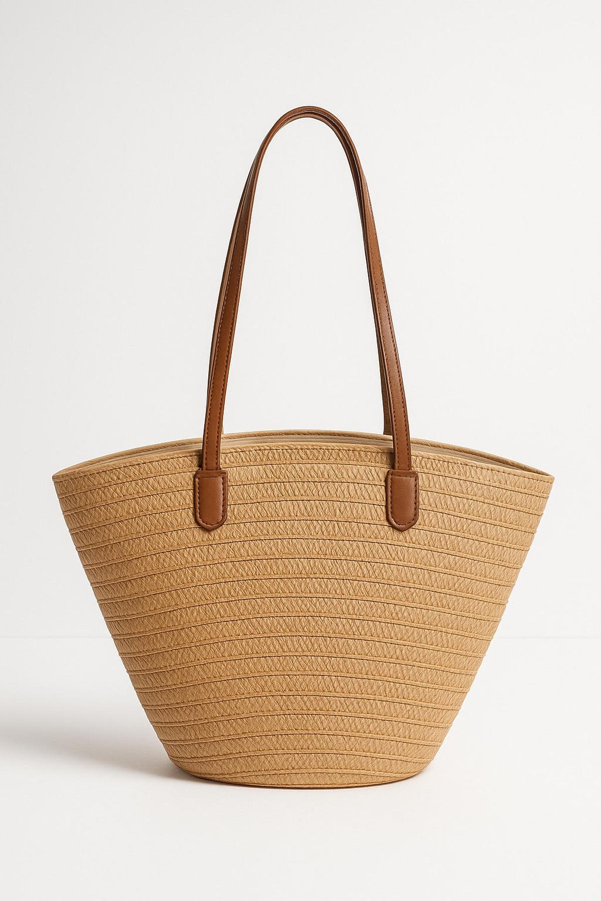 Sac Shopper en Paille | Sac Tissé d'Été