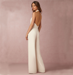 Load image into Gallery viewer, Wide Leg Jumpsuit | Deep V Neck Sleeveless | Formal
