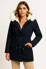 Load image into Gallery viewer, Winter Parka Coat | Faux Fur Hood | Fleece-Lined

