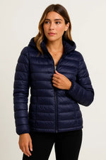 Load image into Gallery viewer, Down Puffer Jacket | Lightweight Hooded Design
