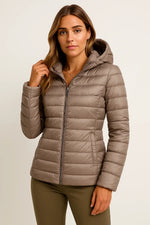 Load image into Gallery viewer, Down Puffer Jacket | Lightweight Hooded Design
