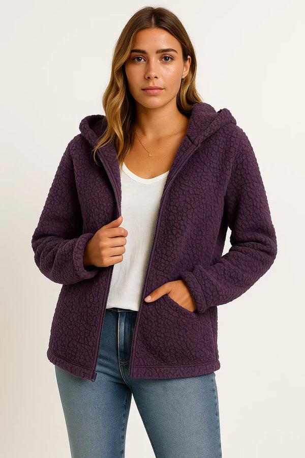 Fondamentale Teddy Fleece Jacket | Hooded Zip-Up Design