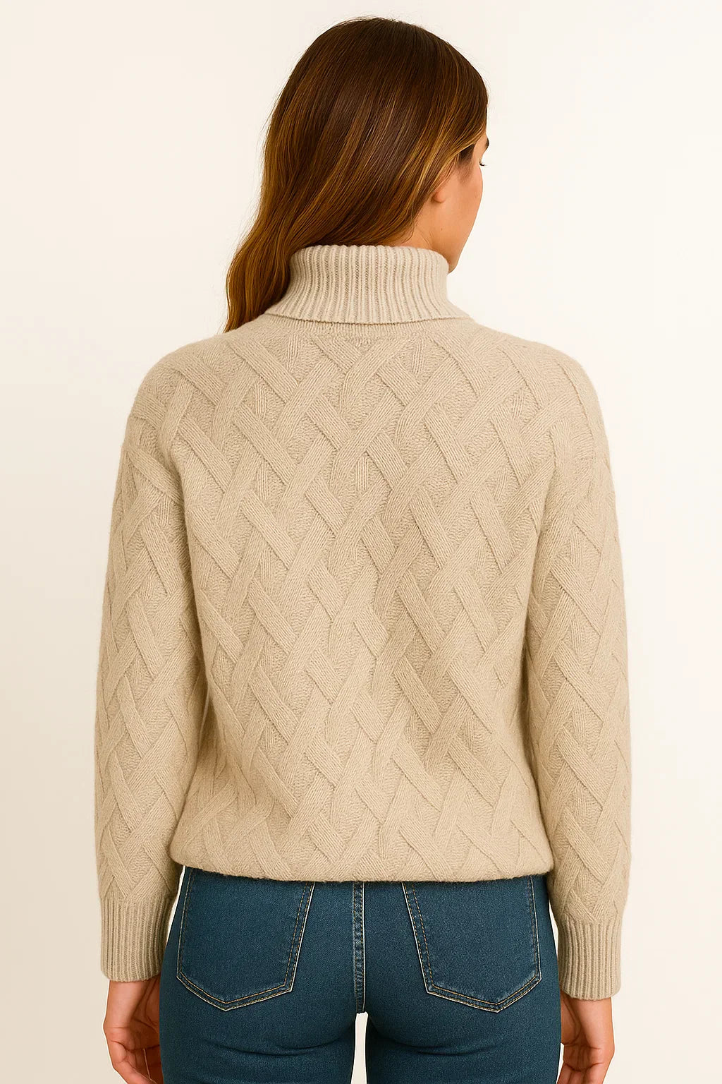 Fondamentale Wool Blend Turtleneck Sweater | Textured Knit Design