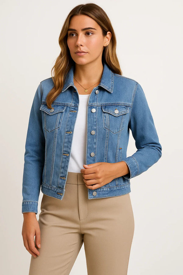 Fondamentale Denim Jacket | Classic Button-Down Design