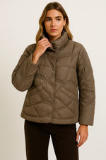 Load image into Gallery viewer, Quilted Puffer Jacket | Stand Collar | Lightweight Warmth
